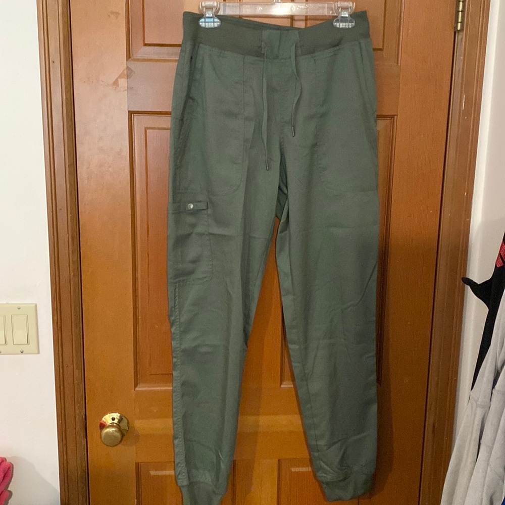 Med Couture Olive Green Scrub Joggers